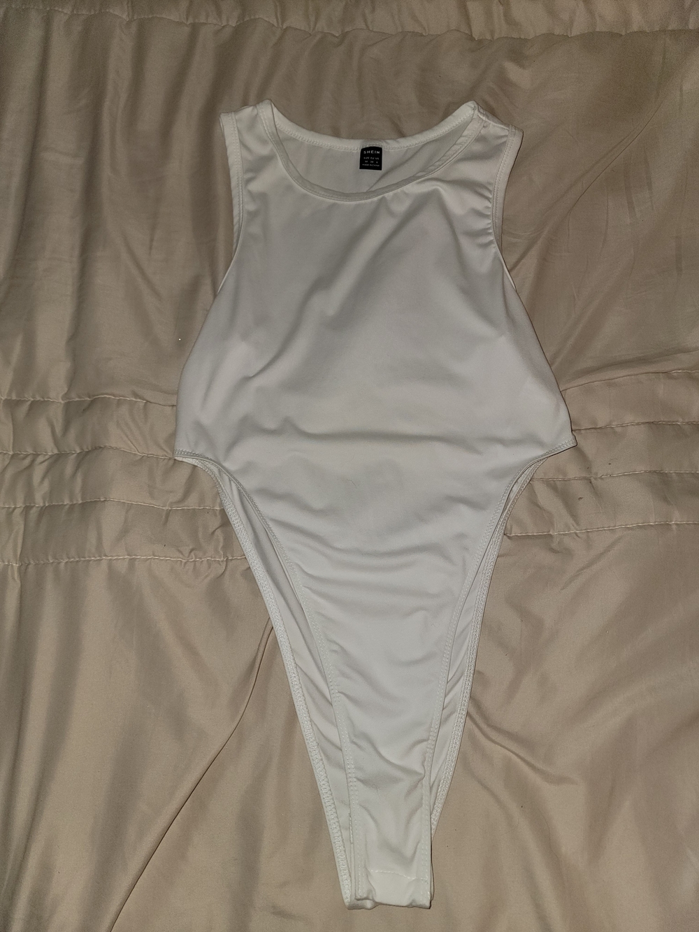 White Highcut Bodysuir